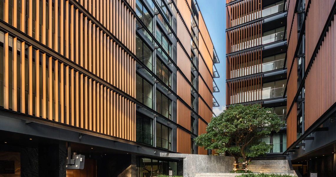 Chalermnit Art De Maison Condo in Bangkok Courtyard