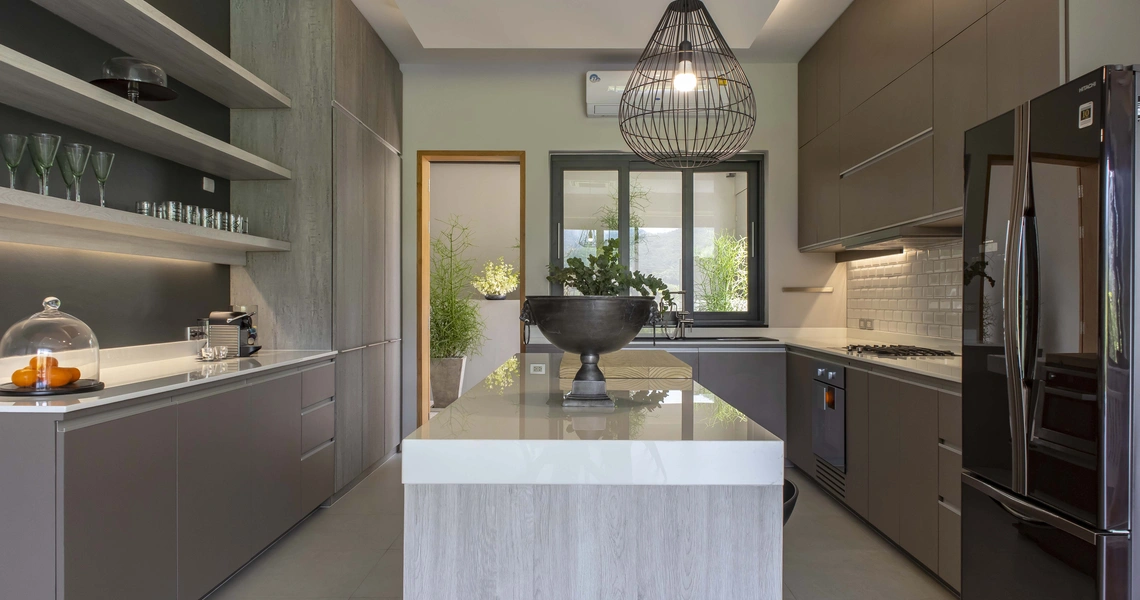Luxury villas on Phuket Manick Hillside kithen