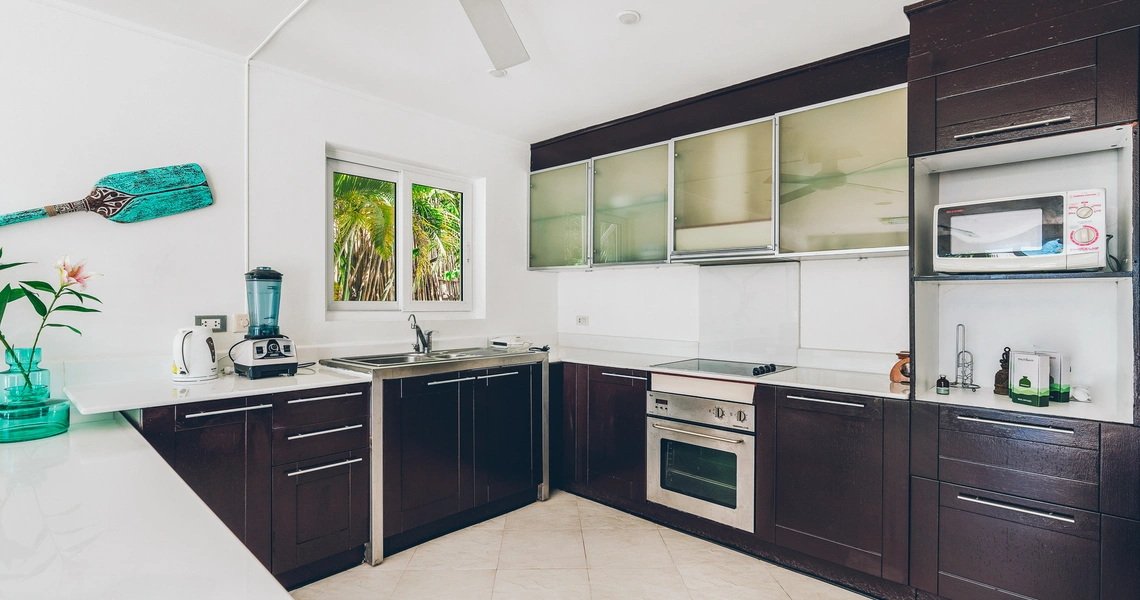 Tongson Beachfront Villa –kitchen area