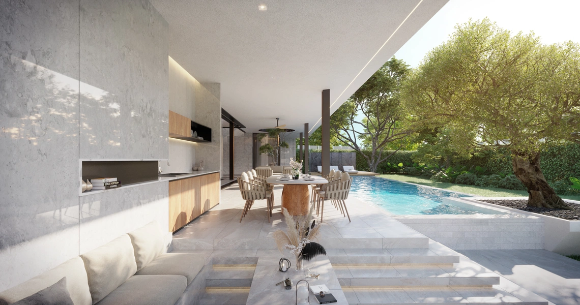 Botanica Grand Avenue -Modern Elegance living area