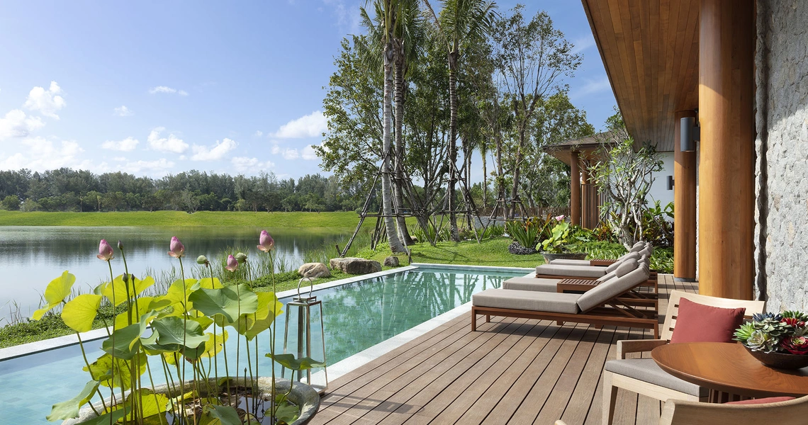 Aquella Lakeside Phang Nga golf villa patio