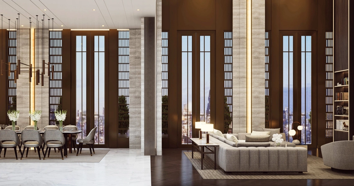 Mulberry Grove Sukhumvit Luxury Condo Private Living & Dining