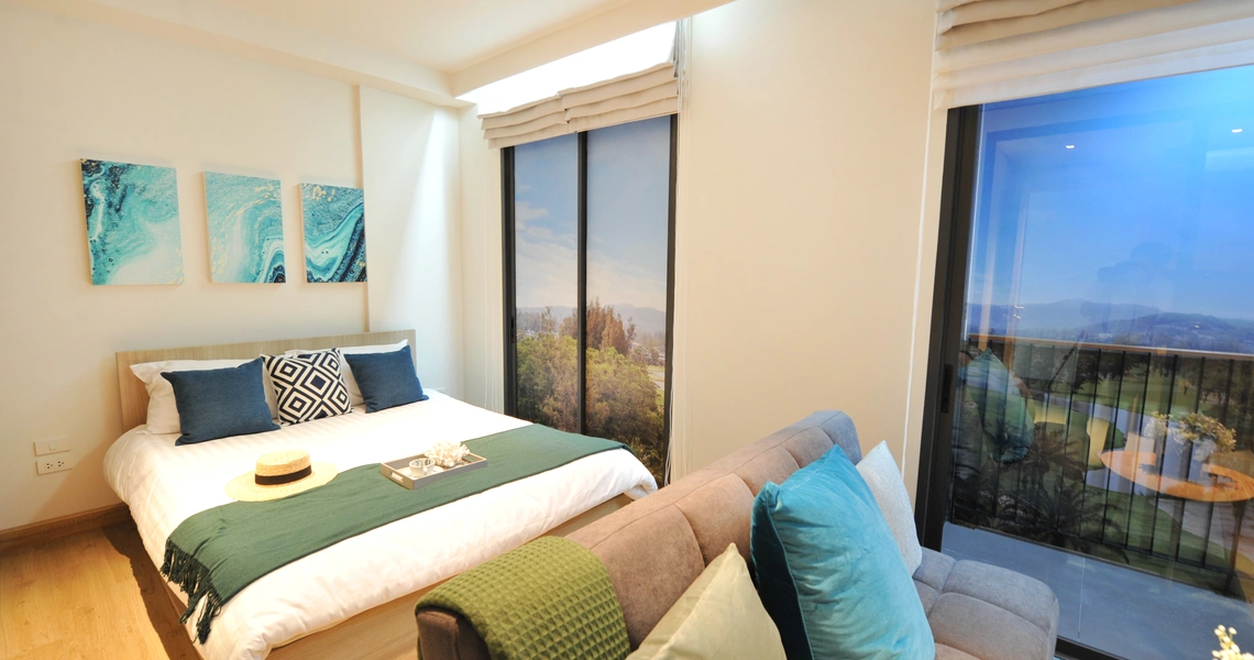 Skypark Celeste bedroom with view