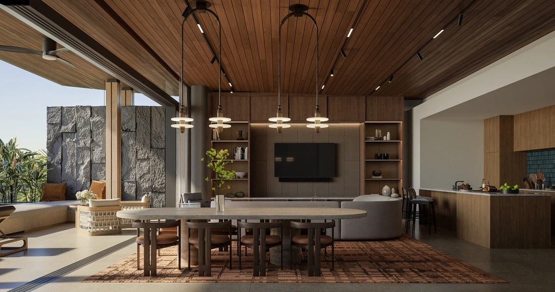 Pavara Vhana dining room with view