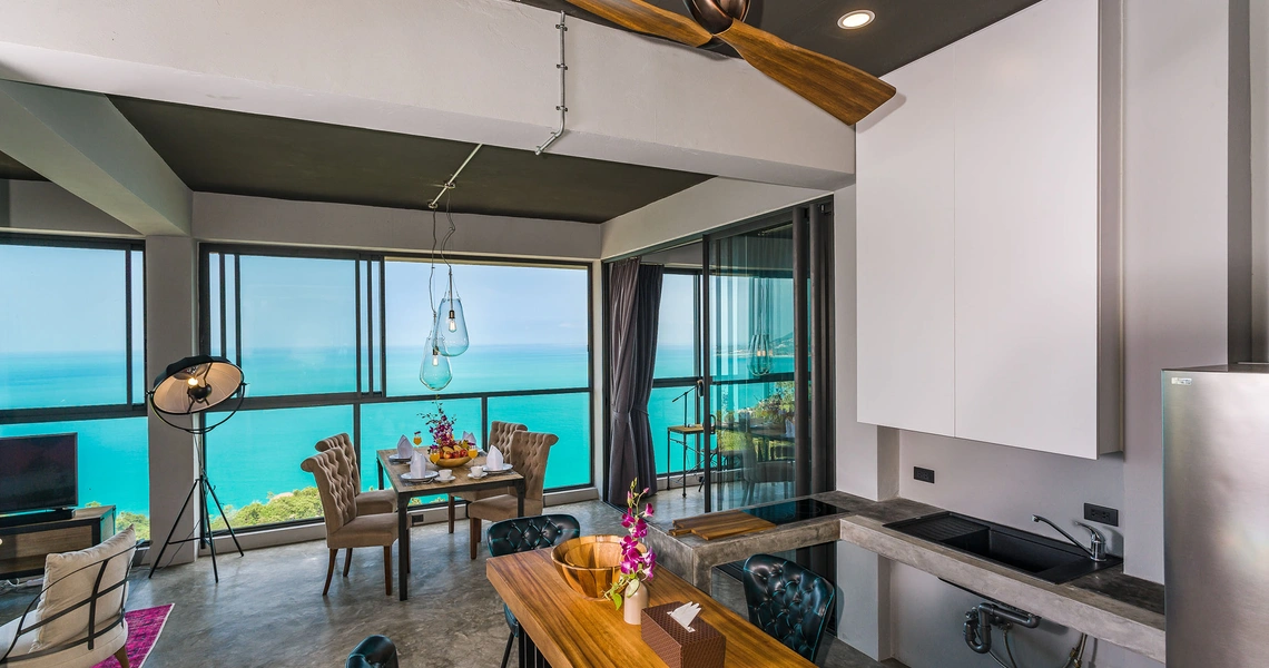 Luxury villas on Samui Sky Dream Villa kitchen