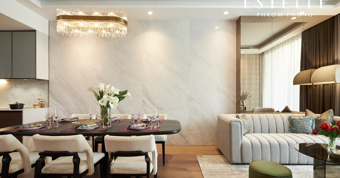 The Estelle Phrom Phong Luxury Bangkok Condo - Living area