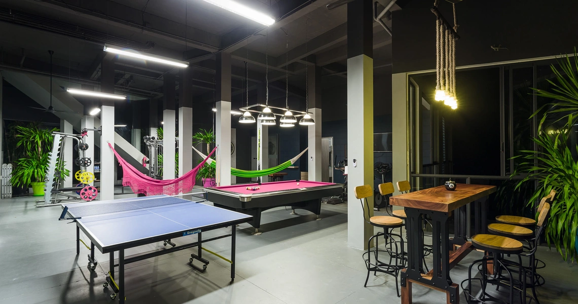 Luxury villas on Samui Sky Dream Villa gaming lounge