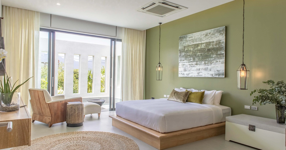 Luxury villas on Phuket Manick Hillside bedroom