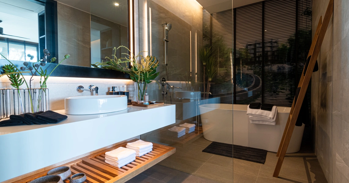 Condominium on Phuket MGallery Residences MontAzure Lakeside bathroom