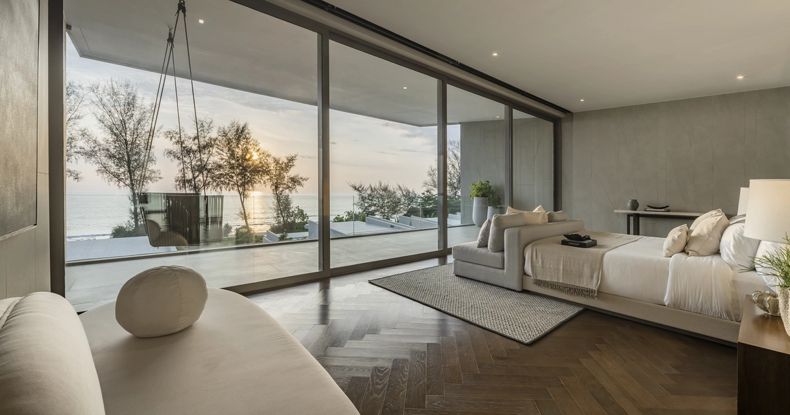 Veyla Natai beachfront villas sea villa bedroom