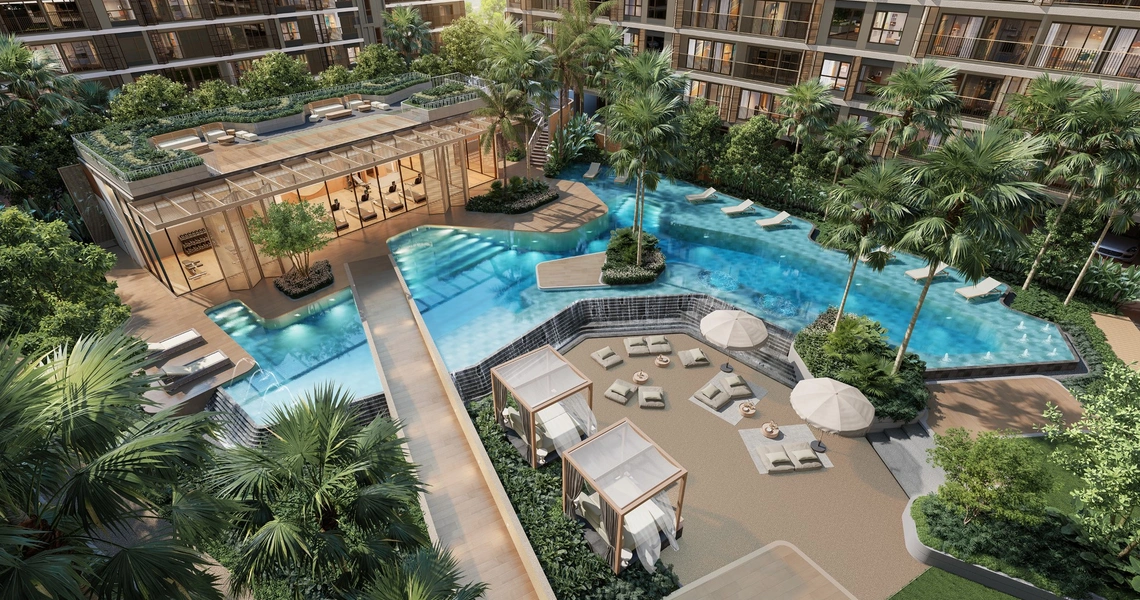 So Origin Bangtao resort condo - pool and clubhouse