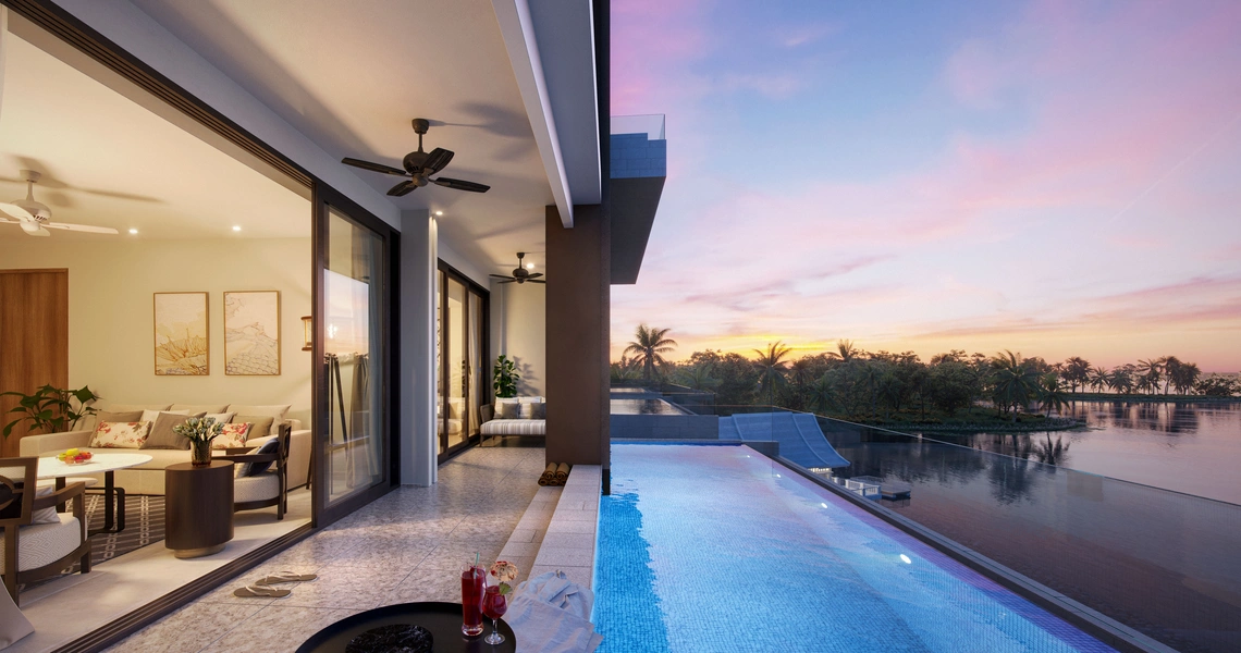 Angsana Oceanview Residences -  Evening time