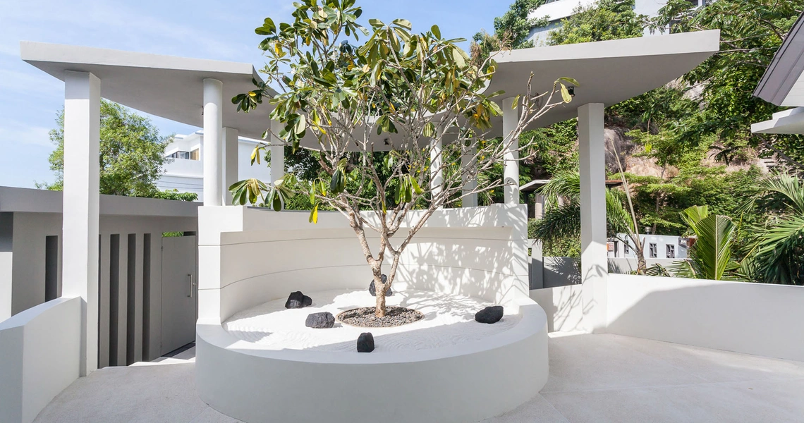 Luxury villas on Samui Sky Dream Villa entrance area