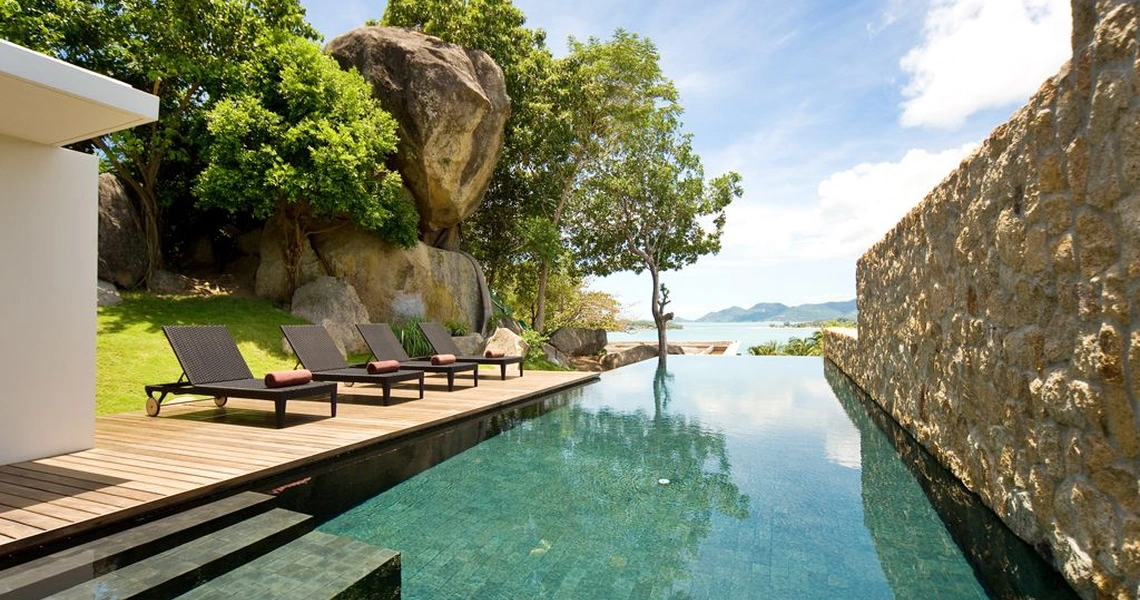 Luxury villas on Samui Luxury 3 Bedroom Pool Villa in Samujana swimming pool