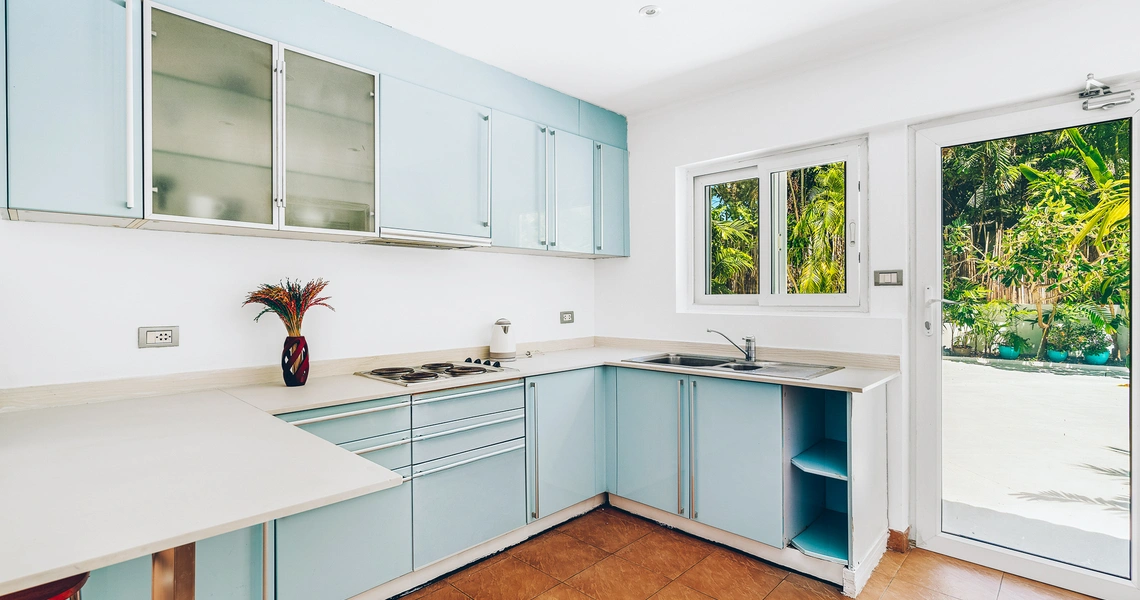 Tongson Beachfront Villa –kitchen area