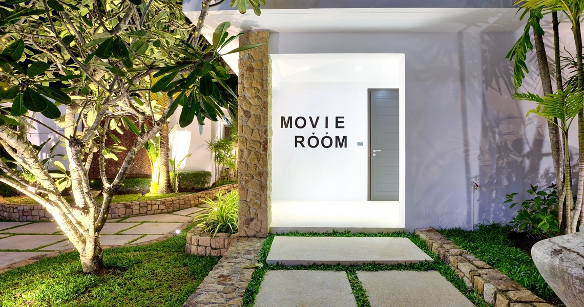 Luxury villas on Samui Villa Turquoise movie room