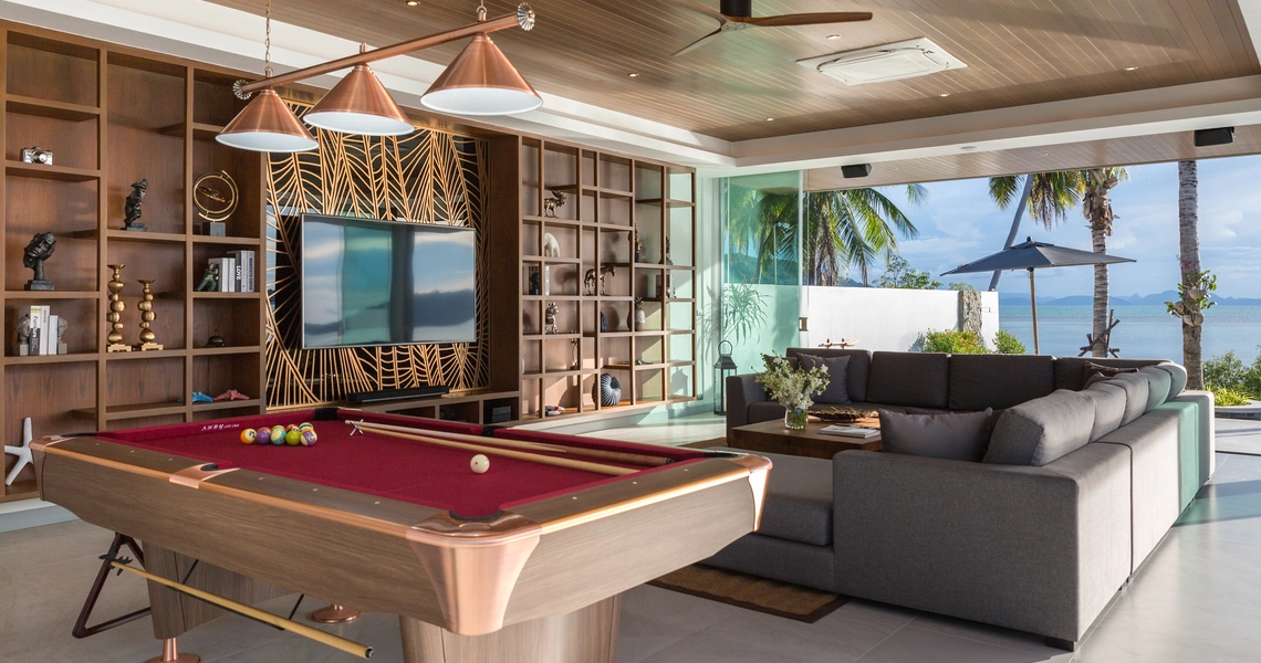 Ultra-Luxury 7 Bedroom Beachfront Villa Samui - Living area