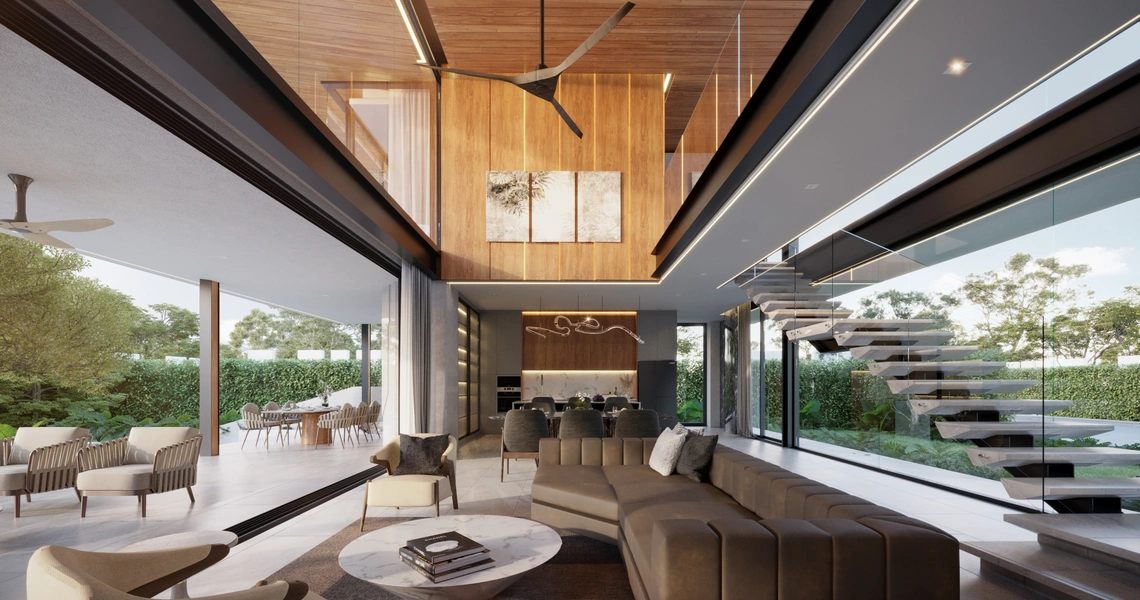 Botanica Grand Avenue -Modern Elegance living area