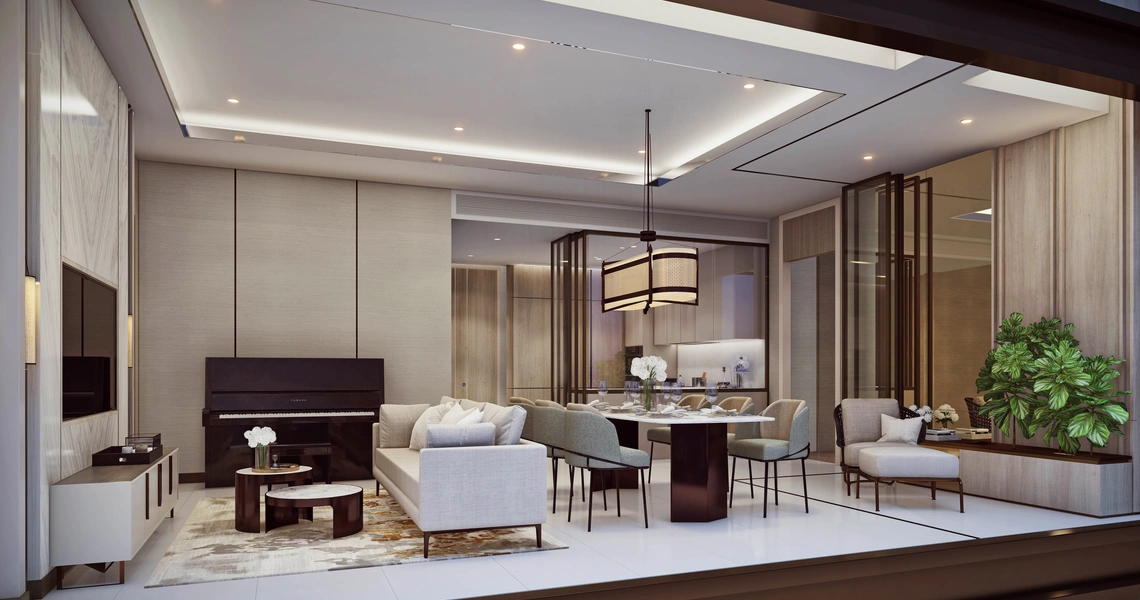 Mulberry Grove Sukhumvit Luxury Condo Living & Dining