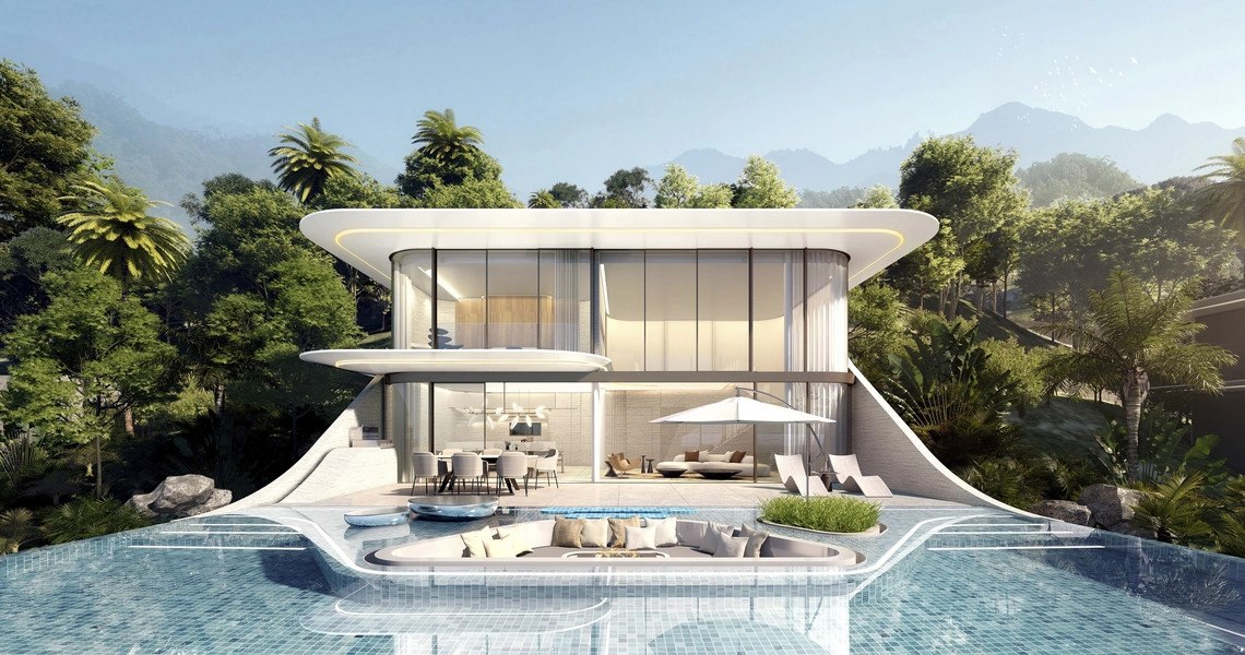 Aurora Kata Top Sea View Villa exterior pool