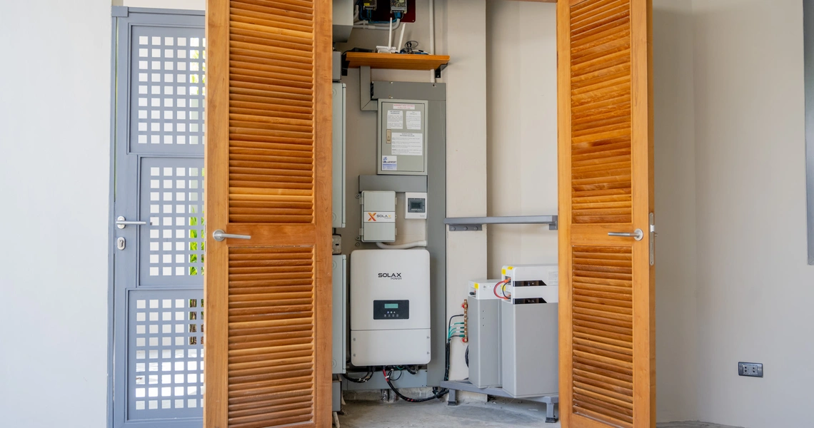 Riverhouse Phuket 3 bedroom villa solar batteries room