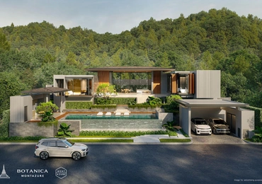 Botanica Montazure luxury villas Phuket - cascading villa front view