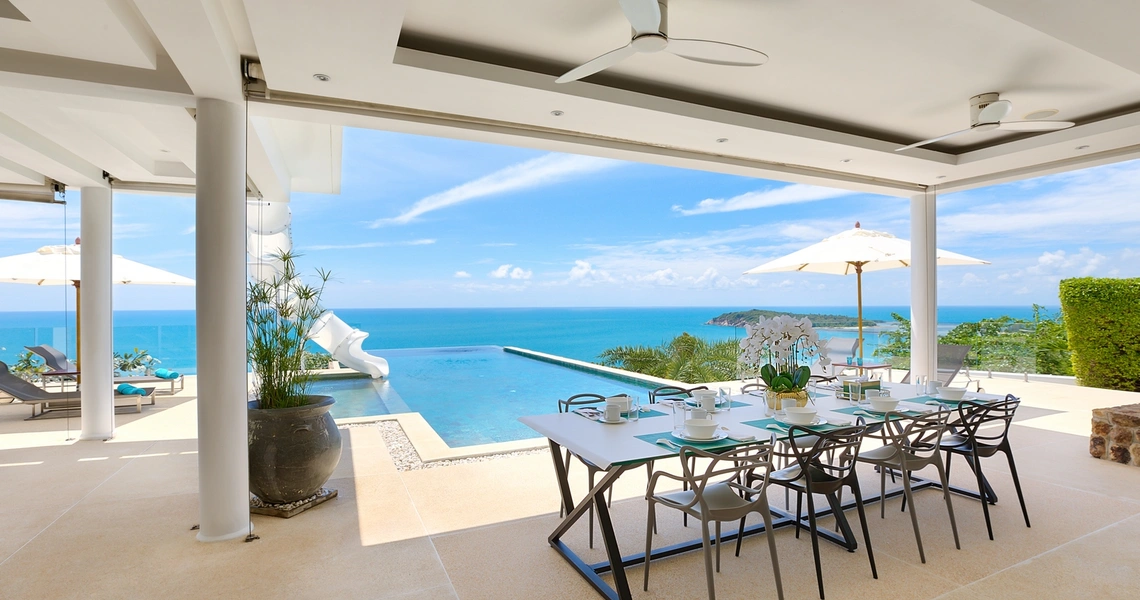 Luxury villas on Samui Villa Turquoise dining area