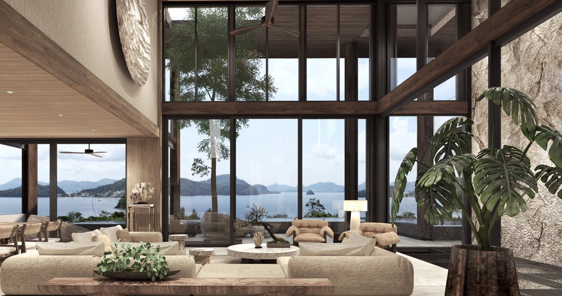 The Sky Series Collection at Sri Panwa Villa Living Area