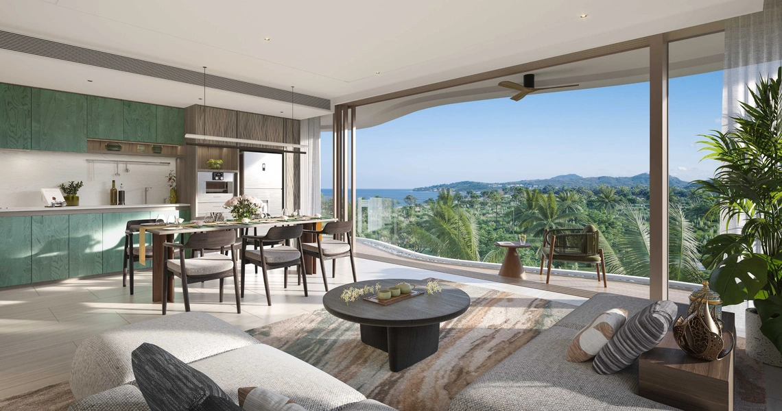 Garrya Residences Phuket beachfront resort - penthouse living and dining