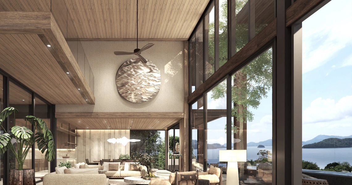 The Sky Series Collection at Sri Panwa Villa Living Area