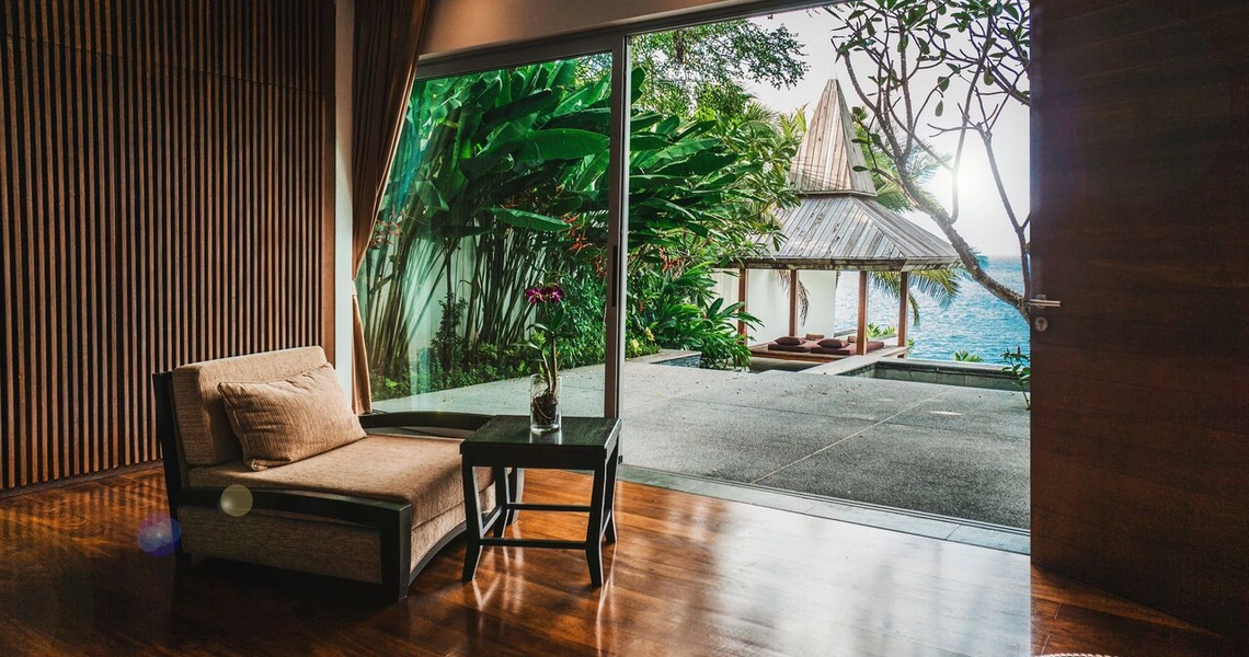 Stunning sea view villa in an exclusive Surin Beach - View from villa