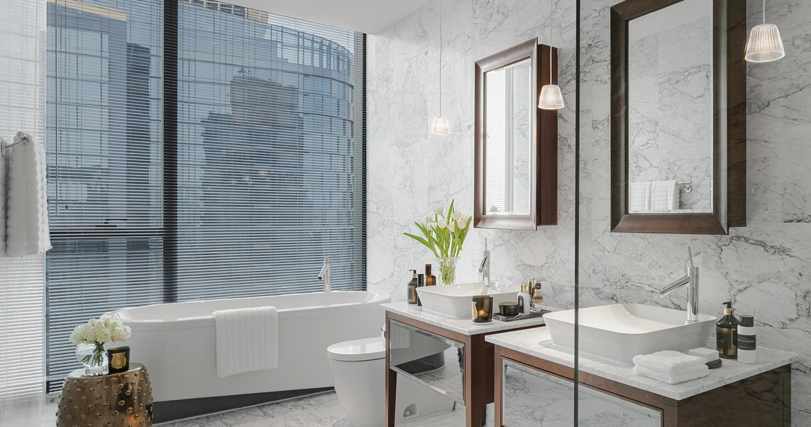 Khun by Yoo luxury condo in Bangkok bath tub