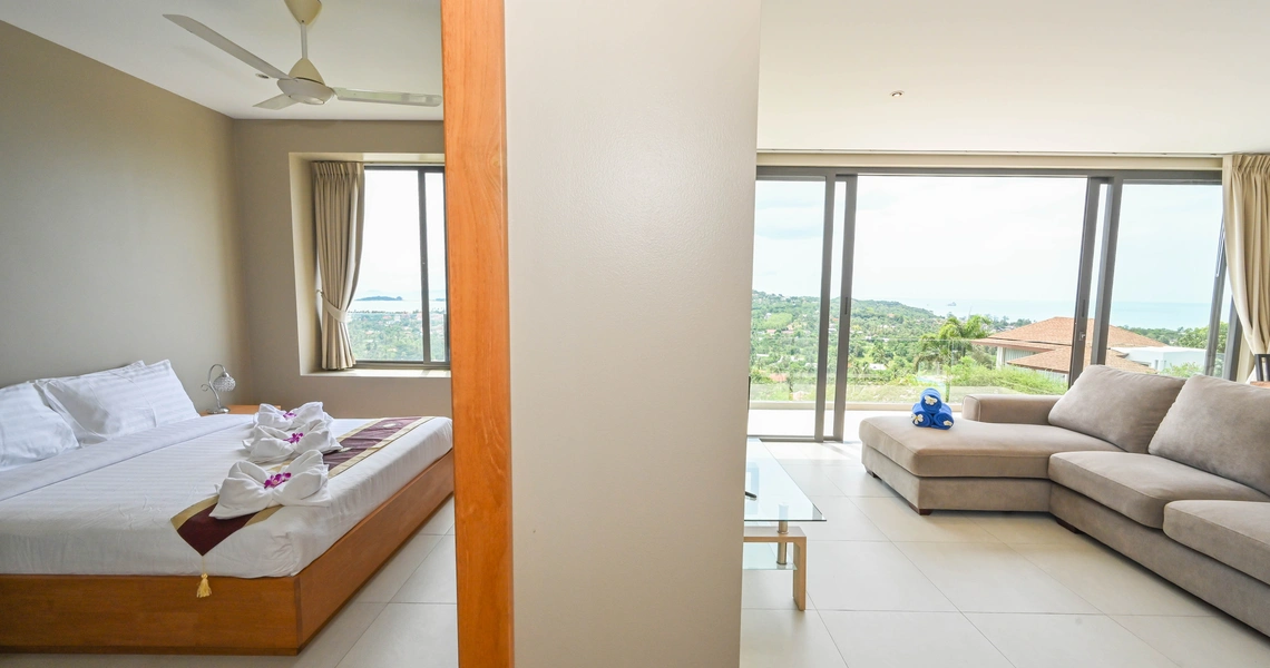 Luxury villas on Samui Villa Kelly 6 Bedroom Seaview Pool Villa bedroom