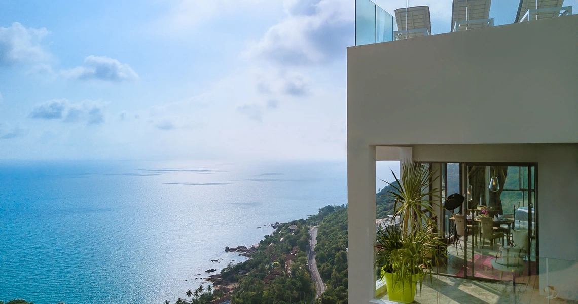 Luxury villas on Samui Sky Dream Villa terrace view