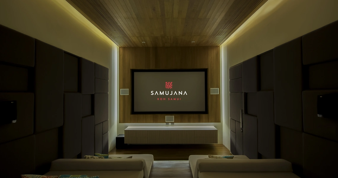 Luxury villas on Samui 6 Bedroom Pool Villa in Samujana movie room