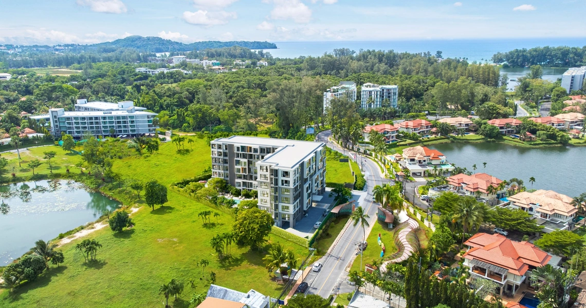 Laguna Lakeside premium Phuket condo - aerial shot
