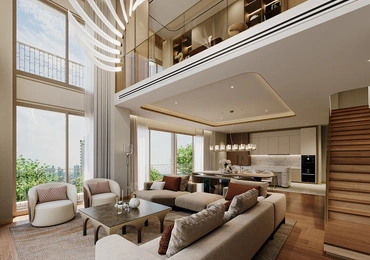 8 Residence living room with view