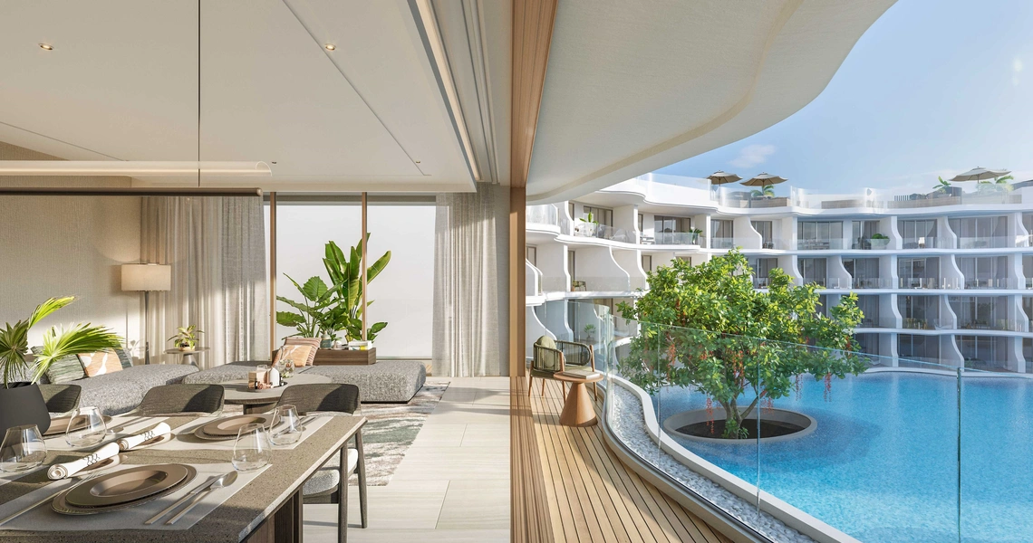 Garrya Residences Phuket beachfront resort - penthouse courtyard view