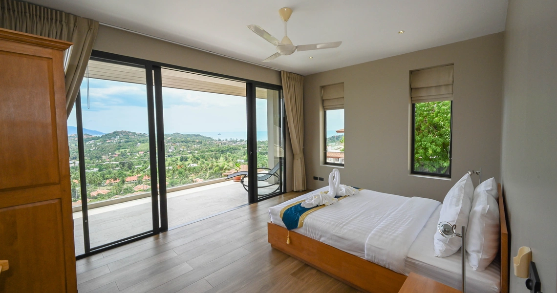 Luxury villas on Samui Villa Kelly 6 Bedroom Seaview Pool Villa bedroom