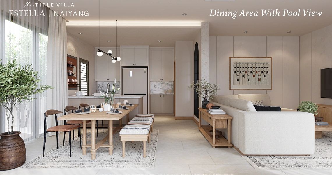 The Title Villa Estella Naiyang - Dining area