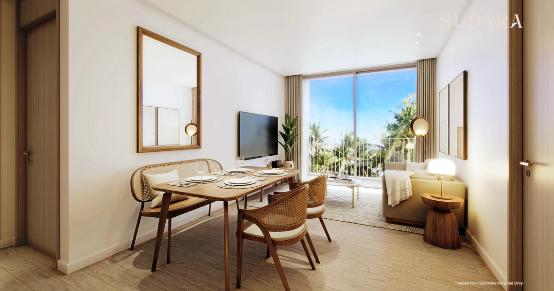 Sudara Phuket luxury condo - Two Bedroom Living Room