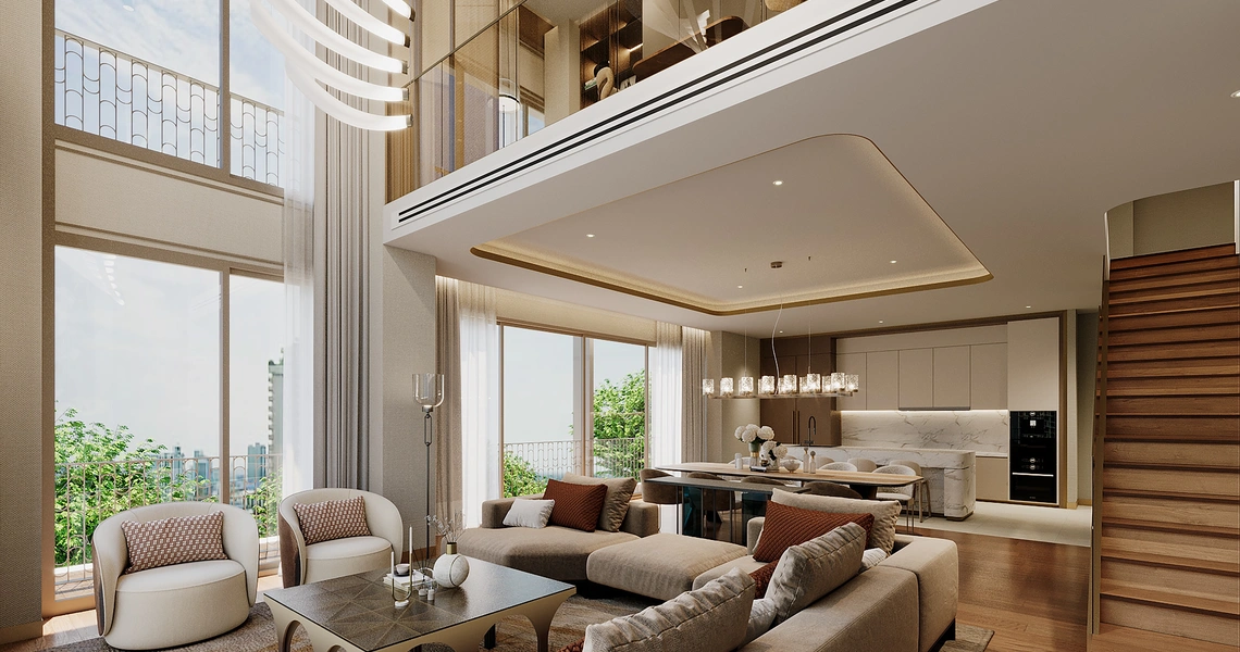 8 Residence living room with view