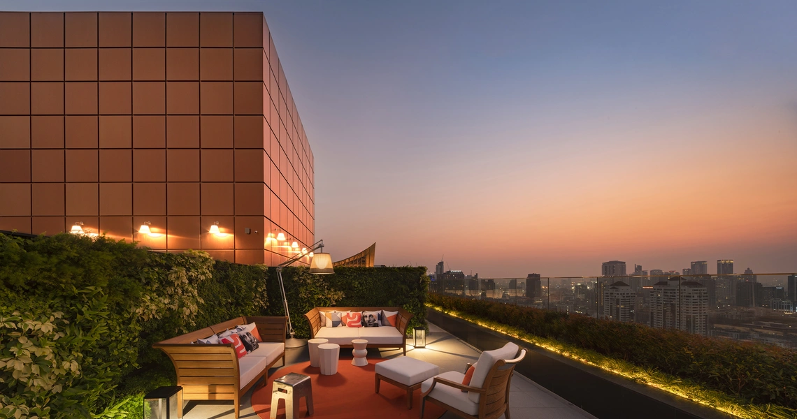 Khun by Yoo luxury condo in Bangkok rooftop