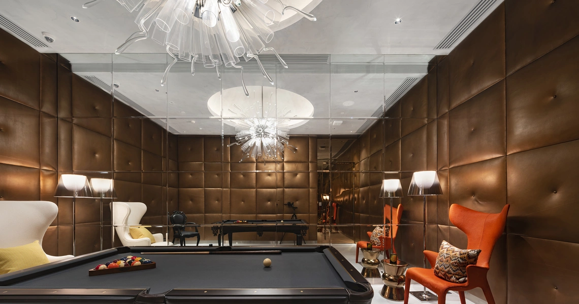 Khun by Yoo luxury condo in Bangkok billiard