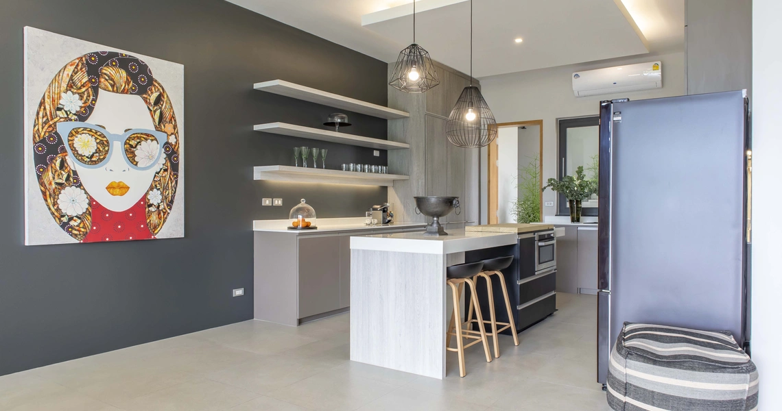 Luxury villas on Phuket Manick Hillside kithen