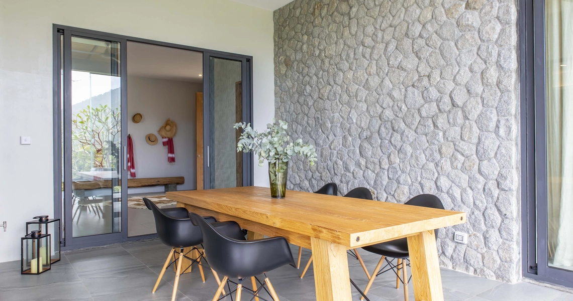 Luxury villas on Phuket Manick Hillside kithen