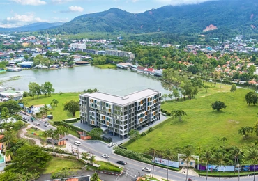 Laguna Lakeside premium Phuket condo - view onto Boat Avenue