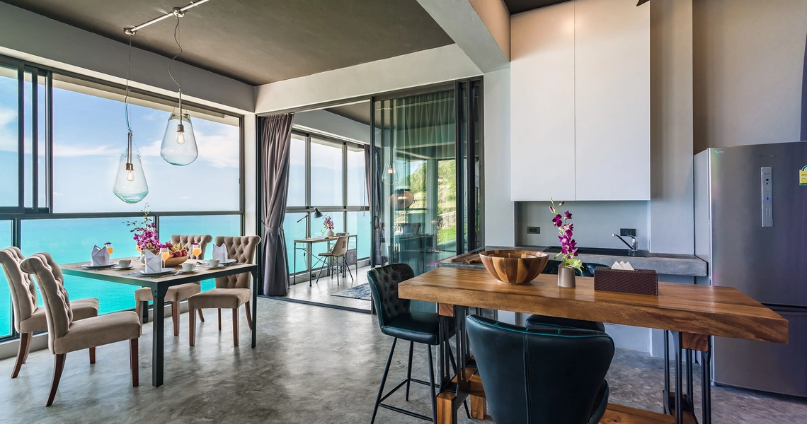 Luxury villas on Samui Sky Dream Villa kitchen
