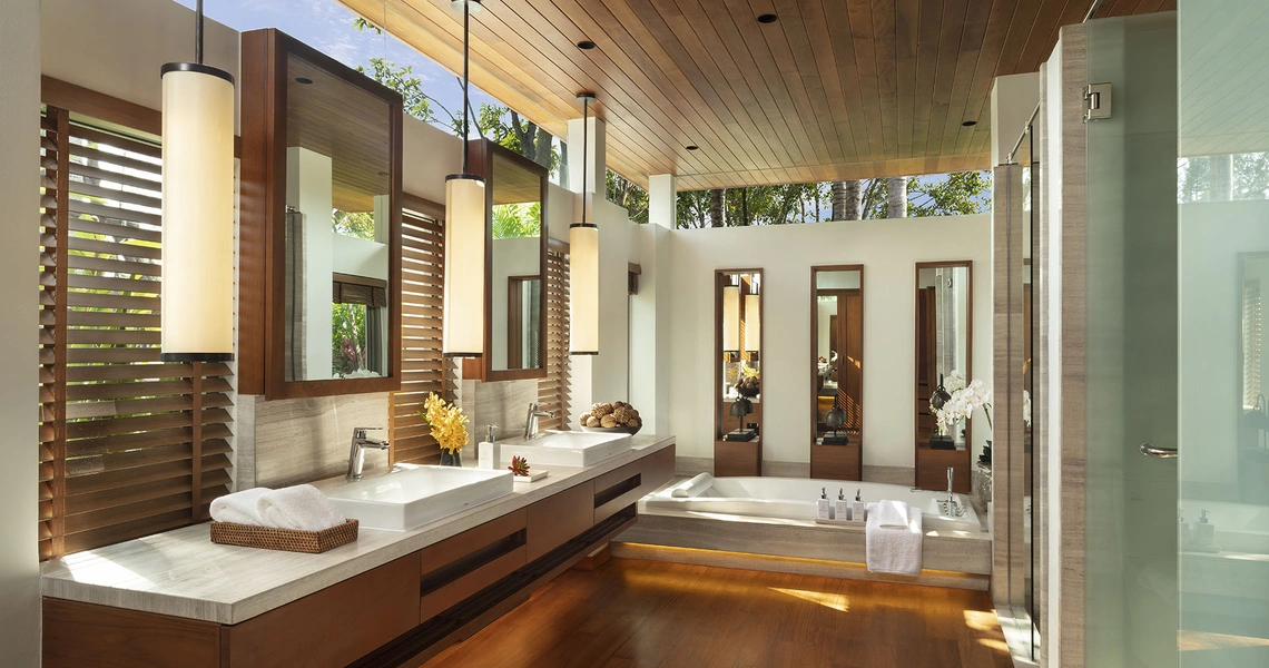 Aquella Lakeside Phang Nga golf villa master bathroom