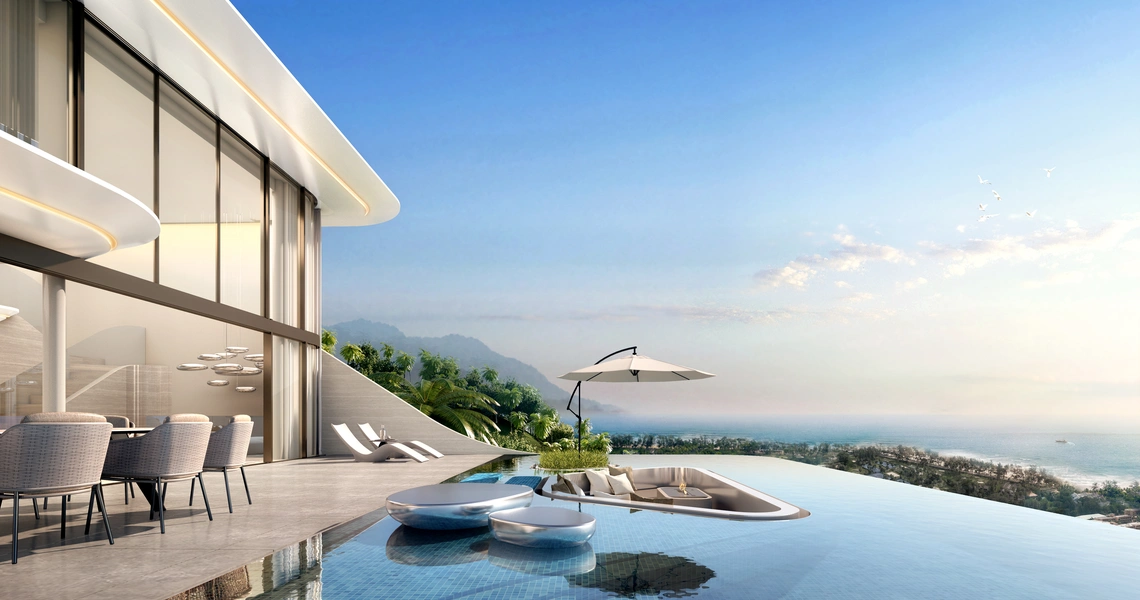 Aurora Kata Top Sea View Villa pool